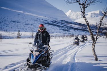 Wilderness snowmobiling and ice domes visit